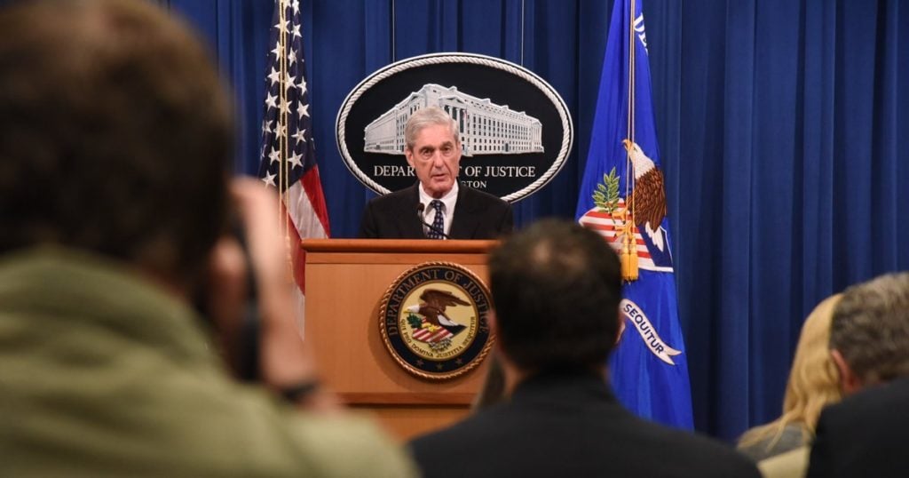 Robert Mueller III holds a press conference on May 29, 2019. (Photo: Courtesy of the Justice Department)