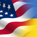 A graphic concept of U.S.-Ukraine relations depicting the American and Ukrainian flags. (Photo: AdobeStock)