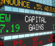 Capital Gains Investment Income Revenue Stock Market Ticker 3d Render Illustration. (Photo: AdobeStock)