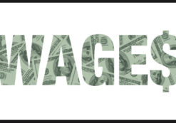 Wages, or average hourly earnings (AHE), graphic concept depicted in hundred dollar bills. (Photo: AdobeStock)