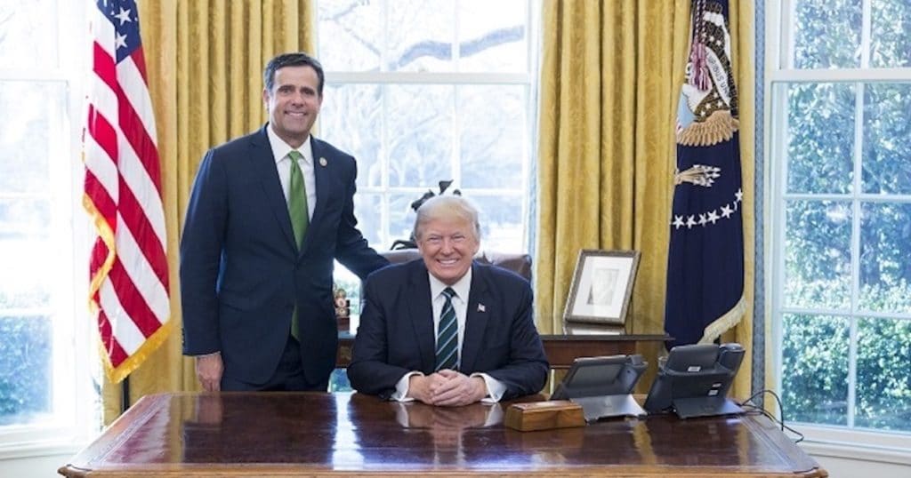 President Donald Trump meets with John Ratcliffe and the Republican Study Committee regarding healthcare in the Oval Office on Friday, March 17, 2017. (Credit: Official White House Photo by Shealah Craighead)