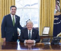 President Donald Trump meets with John Ratcliffe and the Republican Study Committee regarding healthcare in the Oval Office on Friday, March 17, 2017. (Credit: Official White House Photo by Shealah Craighead)