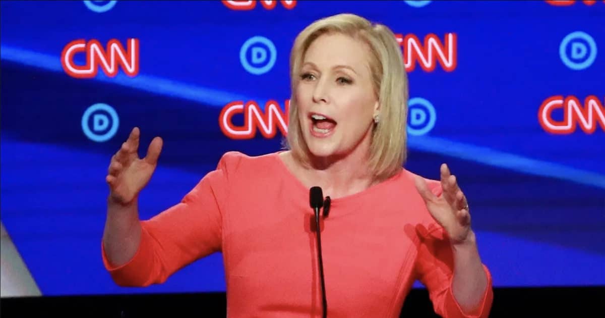 Senator Kirsten Gillibrand at the 2020 Democratic debate hosted by CNN.