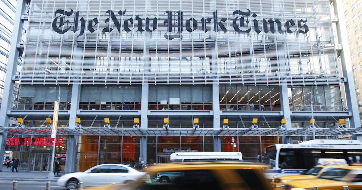 New York Times (NYT) building in New York City. (PHOTO: REUTERS)