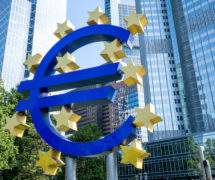 European Central Bank (ECB), the central bank for the euro that administers monetary policy for the Eurozone, on May 17, 2015 in Frankfurt, Germany.