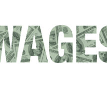 Wages, or average hourly earnings (AHE), graphic concept depicted in hundred dollar bills. (Photo: AdobeStock)