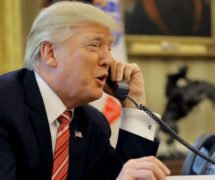 President Donald J. Trump speaks on the phone with Mexican President Enrique Peña Nieto on Jan. 27, 2017.