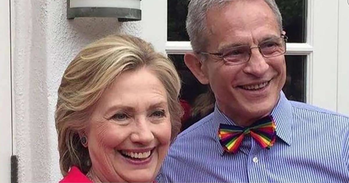 Hillary Clinton, left, and Democratic donor Ed Buck, right.