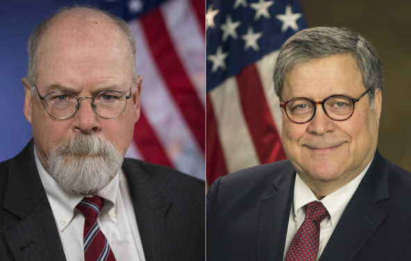 John H. Durham, left, the 52nd U.S. Attorney for the District of Connecticut, and William 