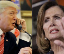 President Donald J. Trump, left, House Speaker Nancy Pelosi, D-Calif., right.