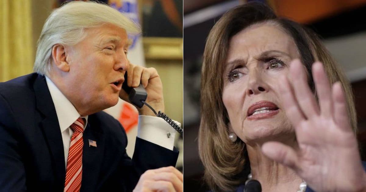 President Donald J. Trump, left, House Speaker Nancy Pelosi, D-Calif., right.