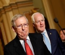 John Cornyn (R-TX) arrive to speak with reporters following the party luncheons on Capitol Hill in Washington, U.S. November 14, 2017. (Photo: Reuters)