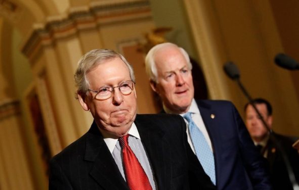 John Cornyn (R-TX) arrive to speak with reporters following the party luncheons on Capitol Hill in Washington, U.S. November 14, 2017. (Photo: Reuters)