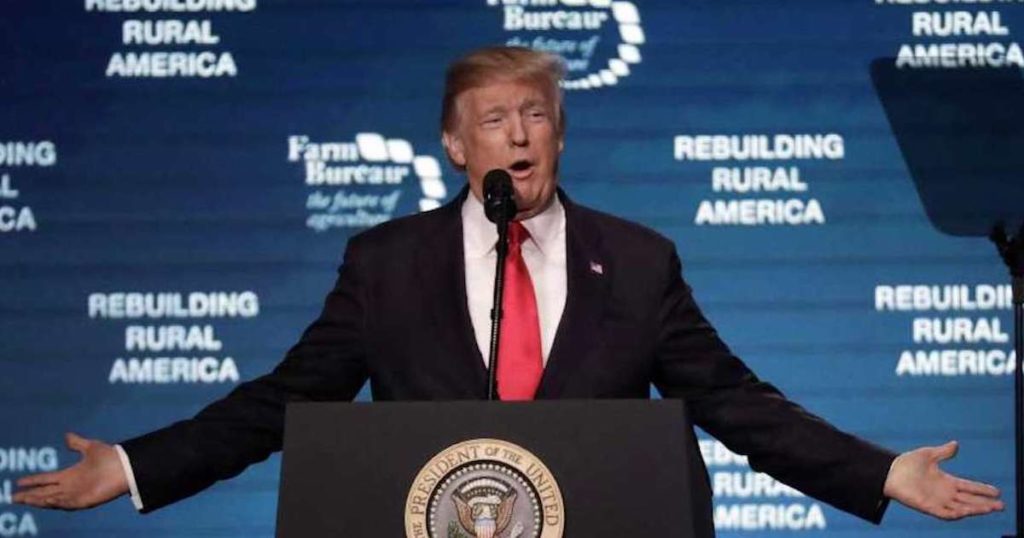 President Donald Trump speaks at the American Farm Bureau Federation annual convention Monday, January 8, 2018, in Nashville, Tennessee. (Photo: SS)