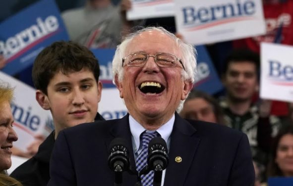 Bernie Sanders campaigns ahead of the Nevada Democratic Caucus on February 22, 2020.