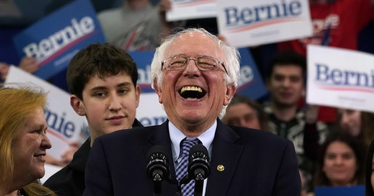Bernie Sanders campaigns ahead of the Nevada Democratic Caucus on February 22, 2020.