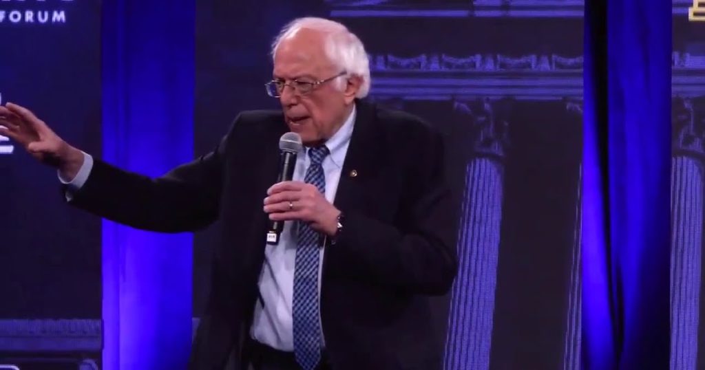 Senator Bernie Sanders, I-Vt., speaks at the Our Rights Our Courts Forum in New Hampshire.