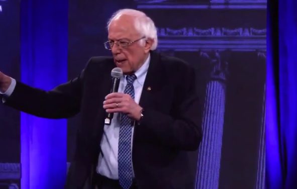 Senator Bernie Sanders, I-Vt., speaks at the Our Rights Our Courts Forum in New Hampshire.