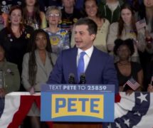 Pete Buttigieg, Democratic presidential candidate and former South Bend, Indiana mayor, declares victory in the Iowa caucuses on February 3, 2020.