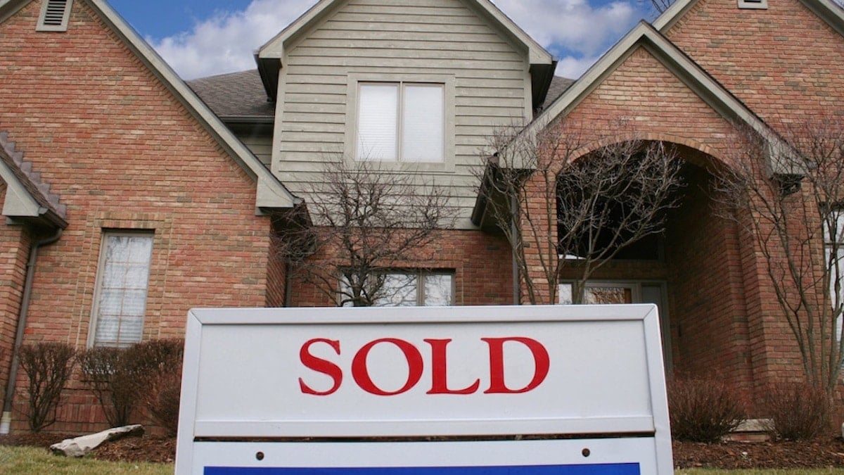 File photo: A sold sign on an existing home. (Photo: AdobeStock)