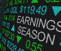 A graphic concept for earnings season and corporate profits depicted by a 3D stock market ticker. (Photo: AdobeStock)
