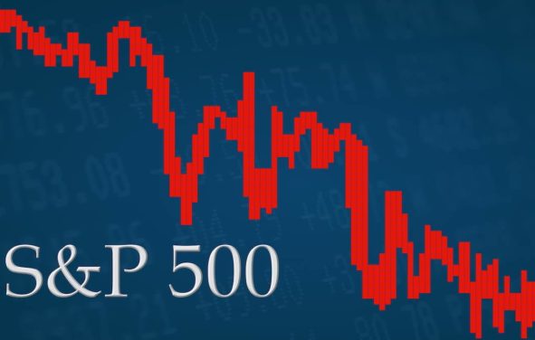 Graphic concept of the S&P 500 (^SPX) trading down in the red for losses. (Photo: AdobeStock)