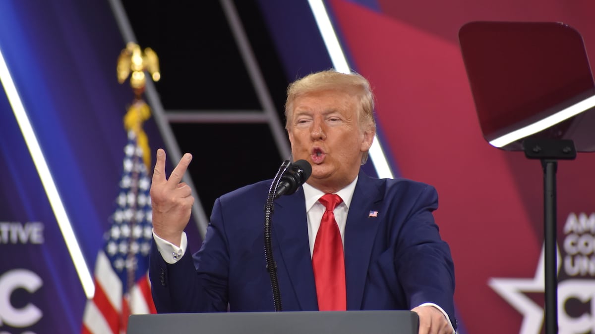 President Donald J. Trump speaks to young conservative activists at CPAC 2020 in National Harbor, Maryland on February 29, 2020. (Photo: People's Pundit Daily)