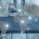Import, Export, Logistics concept - Map global partner connection of Container Cargo freight ship for Logistic Import Export background (Photo: AdobeStock/Elements of this image furnished by NASA)