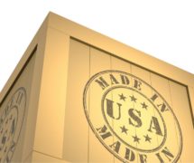 Manufacturing Export Wooden Crate, reading Made in USA. 3D Illustration for ISM Manufacturing Index (PMI). (Photo: AdobeStock)