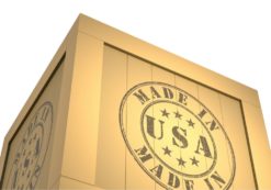 Manufacturing Export Wooden Crate, reading Made in USA. 3D Illustration for ISM Manufacturing Index (PMI). (Photo: AdobeStock)