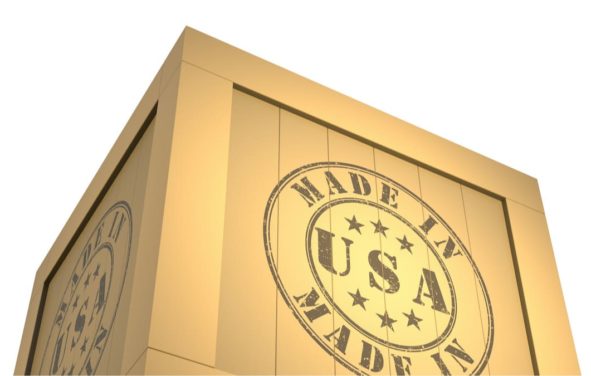 Manufacturing Export Wooden Crate, reading Made in USA. 3D Illustration for ISM Manufacturing Index (PMI). (Photo: AdobeStock)