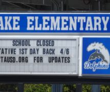 Vista, CA / USA - March 17, 2020: Sign at Lake Elementary School in San Diego alerting school closed due to the coronavirus (COVID-19). (Photo: AdobeStock)