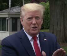 President Donald Trump speaks to reporters outside the White House on his way to Ypsilanti, Michigan. (Photo: People's Pundit Daily/PPD)