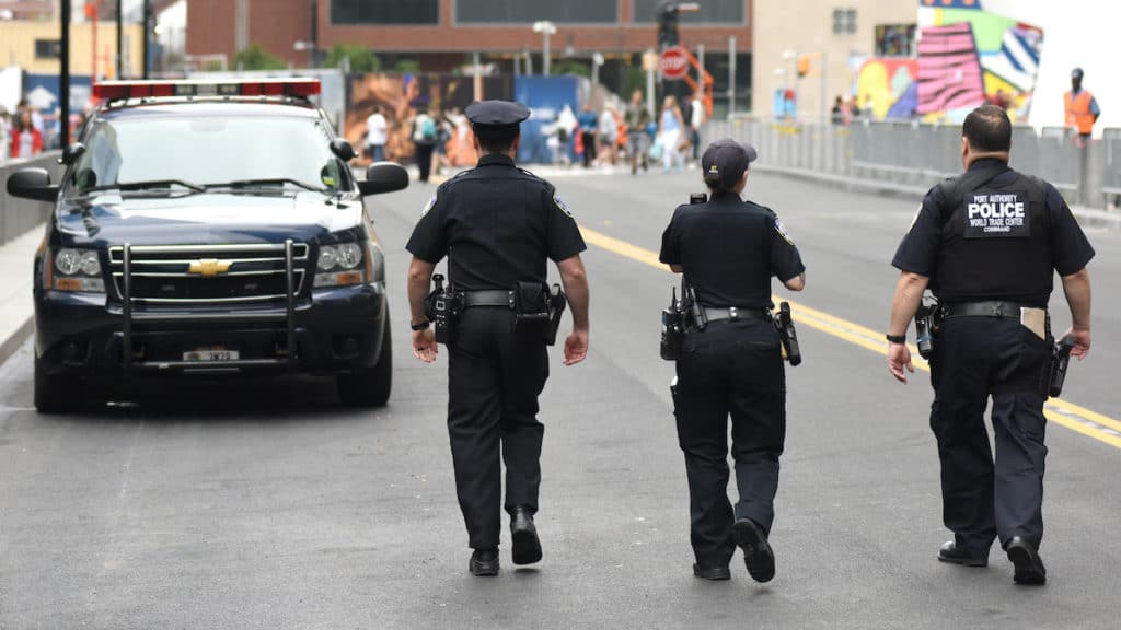 NEW YORK, USA - June 10, 2018: The New York City Police Department (NYPD) police officers performing his duties on the streets of Manhattan. (Photo: Bumble Dee/AdobeStock)