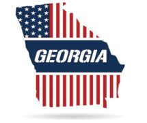 Vector graphic design illustration for Georgia election map. (Photo: AdobeStock)