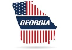 Vector graphic design illustration for Georgia election map. (Photo: AdobeStock)